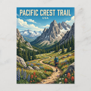 Pacific Crest Trail California–Oregon–Washington Postcard
