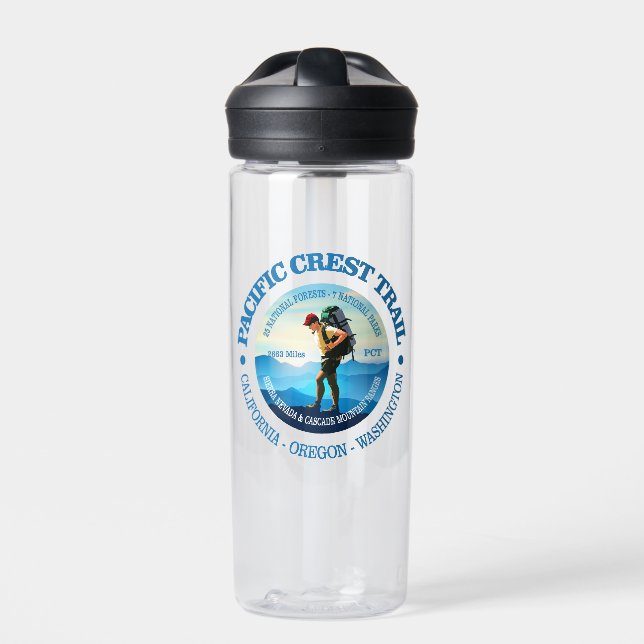Pacific Crest Trail (Hiker C)  Water Bottle (Front)