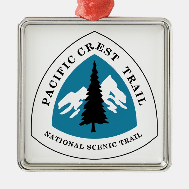 Pacific Crest Trail Metal Tree Decoration (Front)