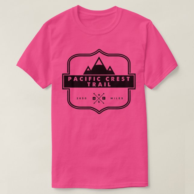 Pacific Crest Trail PCT Mountain Hiking Backcountr T-Shirt (Design Front)