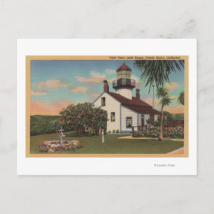 Pacific Grove, CA - Point Pinos Light House View Postcard