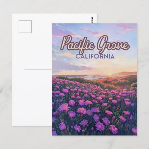 Pacific Grove California Monterey Magic Purple Postcard