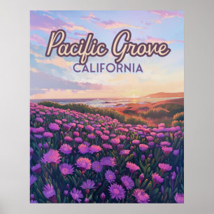 Pacific Grove California Monterey Magic Purple Poster