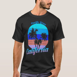 Pacific Grove California Retro Palm Trees Beach Su T-Shirt
