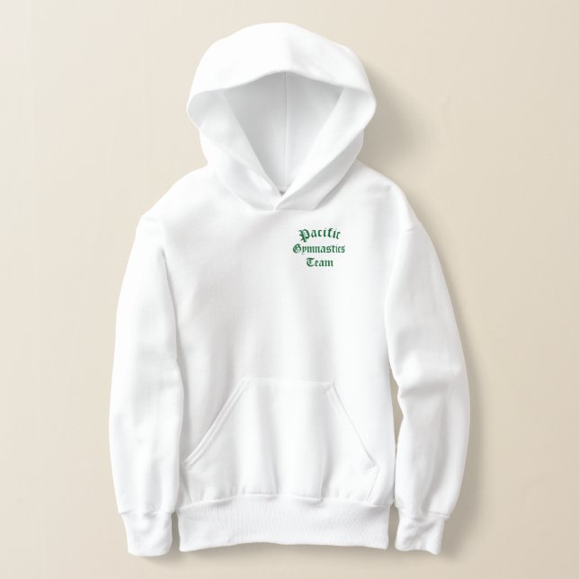 pacific gymnastics white pullover sweater  (Laydown)