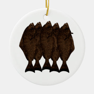 Pacific Halibut Ceramic Tree Decoration
