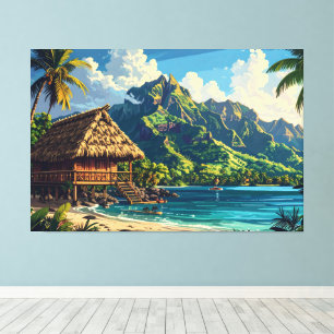 Pacific island landscape 002 canvas print
