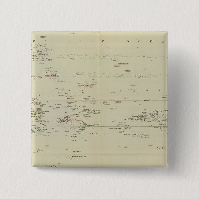 Pacific Islands 2 15 Cm Square Badge (Front)