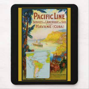 Pacific Line Vintage Travel Mouse Mat