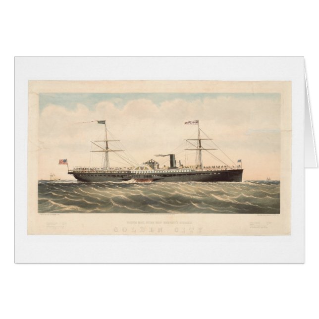Pacific Mail Steam Ship Co's Golden City (0640A) (Front Horizontal)