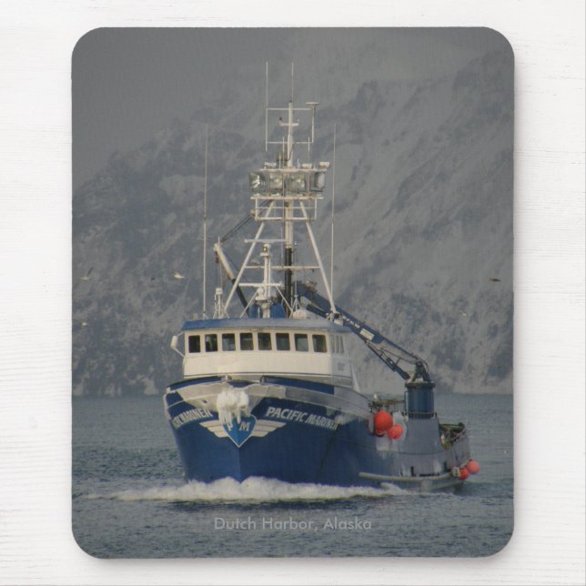 Pacific Mariner, Crab Boat in Dutch Harbour, Mouse Mat (Front)