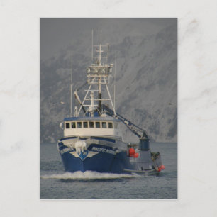Pacific Mariner with Freezing Spray, Unalaska Isla Postcard