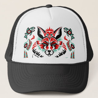 Pacific North Coastal Native American Indian Fox Trucker Hat