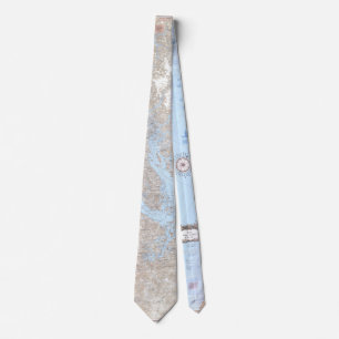 Pacific Northwest 1984 Coastal Map Tie