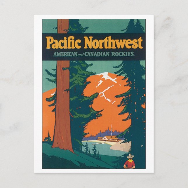Pacific Northwest American and Canadian Rockies Postcard (Front)