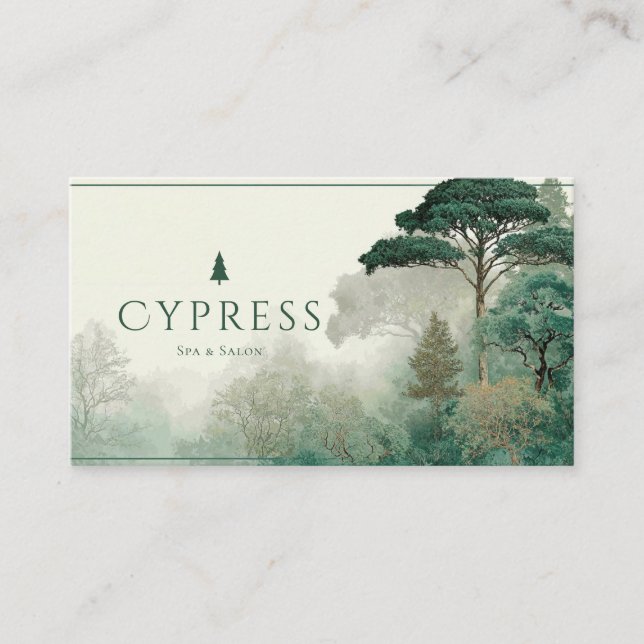 Pacific Northwest Mist Greenery Business Card (Front)