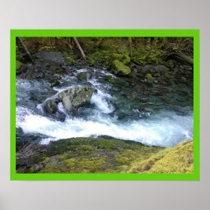 Pacific Northwest Rushing Water Poster