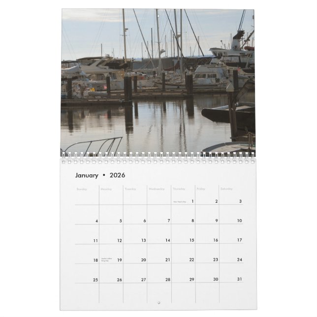 Pacific Northwest Sailboats Calendar (Jan 2026)