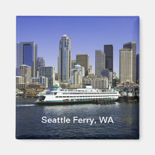 Pacific Northwest Seattle Ferry & Buildings Magnet