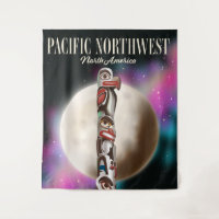 Pacific Northwest Totem pole travel poster T-Shirt