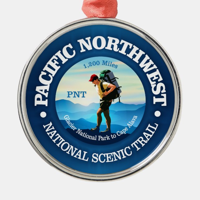 Pacific Northwest Trail (C) Metal Tree Decoration (Front)