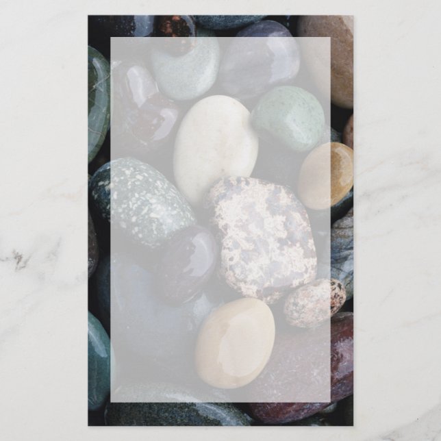 Pacific Northwest USA, Colourful river rocks Stationery (Front)