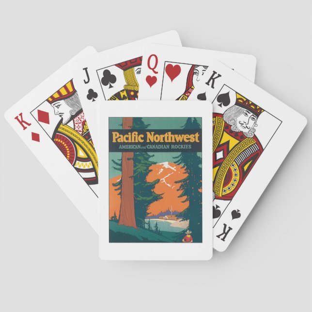 Pacific Northwest Vintage Bicycle Playing Cards (Back)