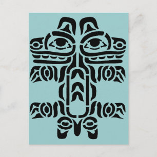 Pacific NW Indian Design Postcard