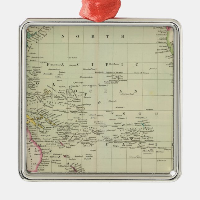 Pacific Ocean 11 Metal Tree Decoration (Front)