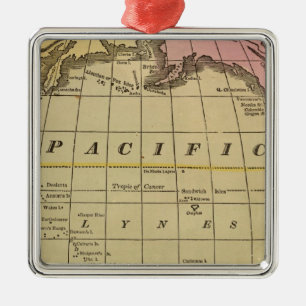 Pacific Ocean 7 Metal Tree Decoration