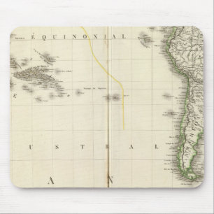 Pacific Ocean Atlas Map Mouse Mat