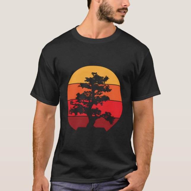 Pacific Ocean Beach Bonsai Tree Sun T-Shirt (Front)