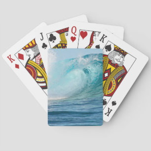 Pacific ocean big wave breaking playing cards