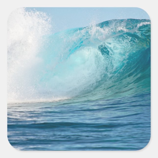 Pacific ocean big wave breaking sticker (Front)