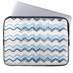 Pacific Ocean Chevron Pattern Laptop Sleeve