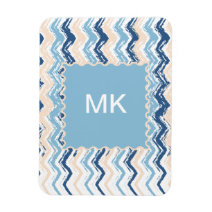 Pacific Ocean Chevron Pattern Magnet