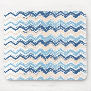 Pacific Ocean Chevron Pattern Mouse Mat