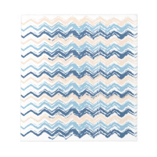 Pacific Ocean Chevron Pattern Notepad