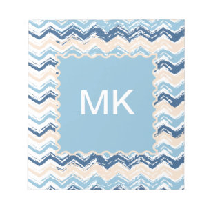 Pacific Ocean Chevron Pattern Notepad