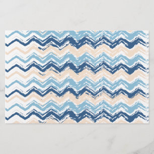 Pacific Ocean Chevron Pattern Stationery