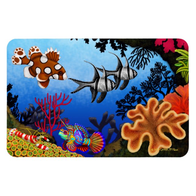 Pacific Ocean Coral Reef Flexi Magnet (Horizontal)