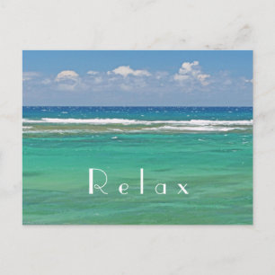 PACIFIC OCEAN IN HAWAII "CALMING BLUES AND GREENS" POSTCARD