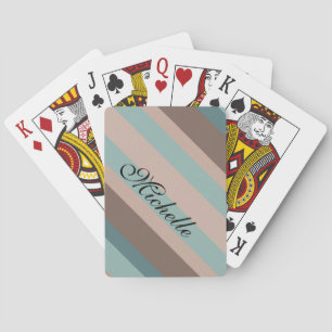 Pacific Ocean Stripes Playing Cards