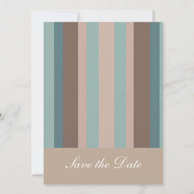 Pacific Ocean Stripes Save The Date (Front)