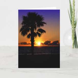Pacific Ocean Sunset Card