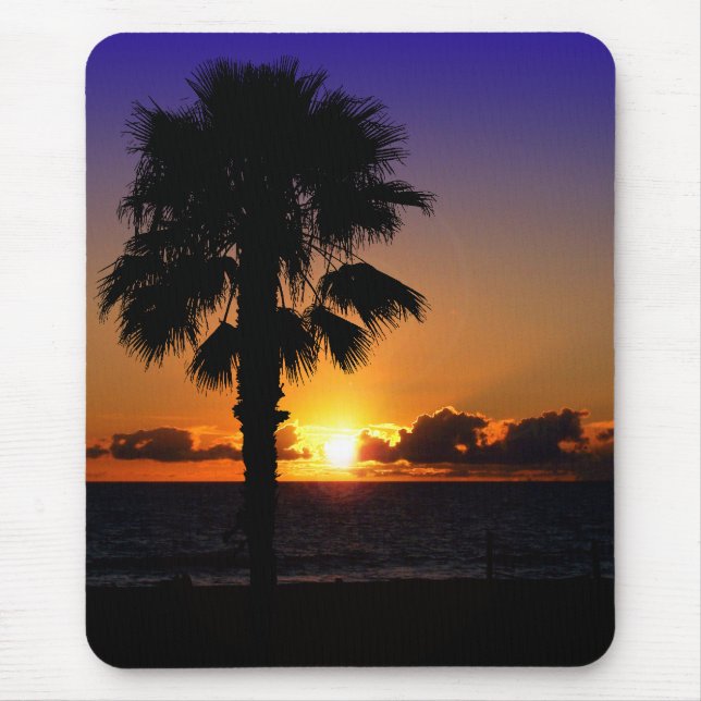 Pacific Ocean Sunset Mouse Mat (Front)