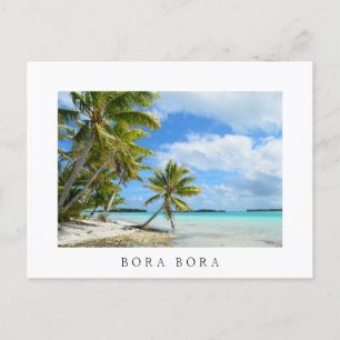 Pacific palm beach postcard in Bora Bora