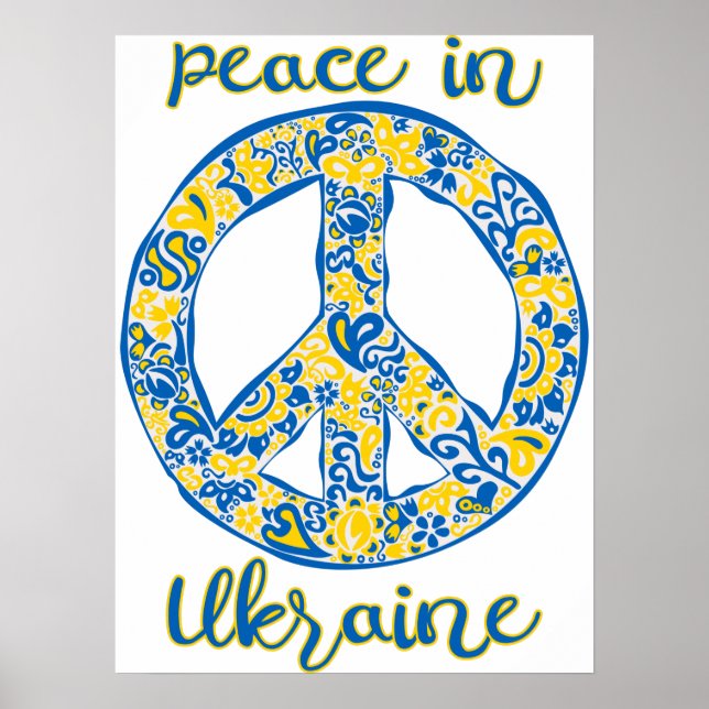 Pacific peace sign quote in Ukrainian flag colours (Front)