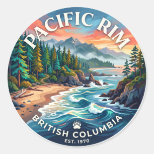 Pacific Rim National Park Reserve Canada Classic Round Sticker