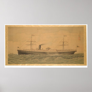 Pacific Steamship Sacramento (1607A) Poster